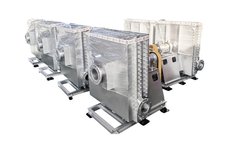 Indústria de proteção ambiental - sistema de tratamento de forno rotativo de resíduos sólidos e líquidos Ventilador de gás de pirólise